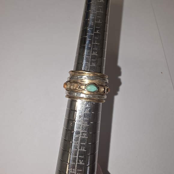 Studio Barse Gold Ring with Turquoise Accent - Picture 1 of 5